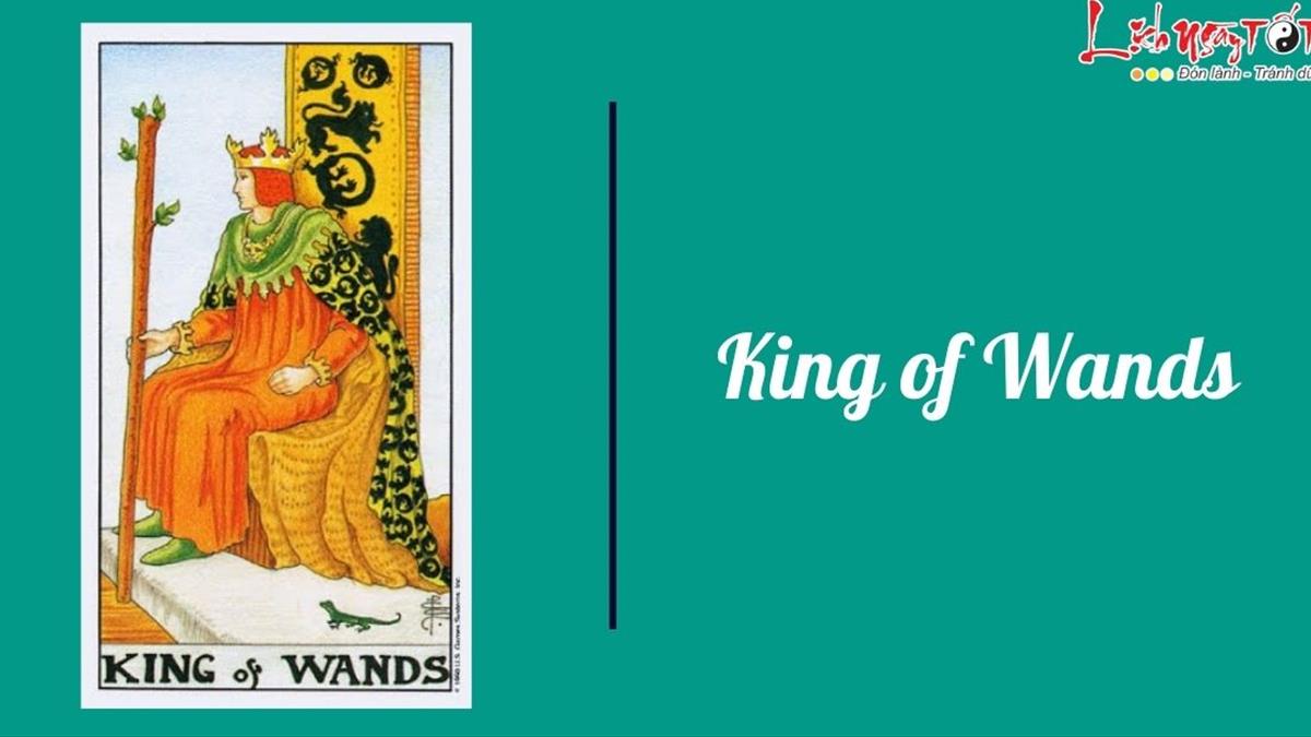 King of Wands là một trong những lá bài quan trọng trong bộ bài Tarot. Hình ảnh người đàn ông đang cầm roi sẽ ám chỉ đến sức mạnh và quyền lực. Xem bức ảnh và tìm hiểu về tác dụng của lá bài này trong đời sống của bạn.
