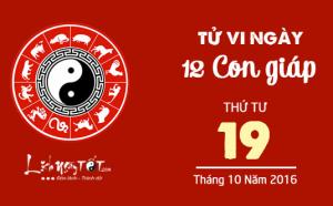 Tử vi thứ 4 ngày 19/10/2016 của 12 con giáp