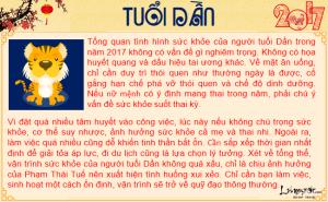 Tử vi sức khỏe năm 2017 của người tuổi Dần