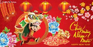 Thiệp xuân phơi phới, năm mới an khang