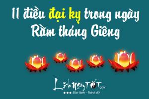 Infographic: Nằm lòng 11 điều đại kỵ Rằm tháng Giêng để tránh xui xẻo