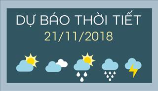 Dự báo thời tiết hôm nay 21/11: Bắc bộ chuyển rét, vùng núi có nơi xuống 13 độ