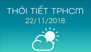 Dự báo thời tiết TPHCM 22/11: Trời nắng, có thể có mưa dông cục bộ