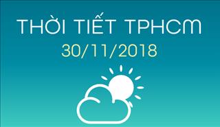 Dự báo thời tiết TPHCM 30/11: Nhiều mây, nắng nhẹ