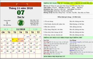 Tháng 10 Âm lịch năm 2018 có 29 hay 30 ngày?