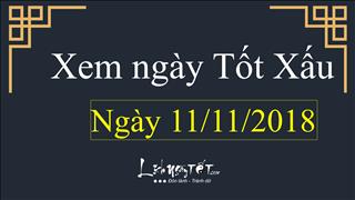 Xem ngày tốt xấu hôm nay Chủ nhật ngày 11/11/2018 - Lịch âm 5/10/2018