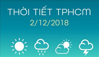 Dự báo thời tiết TPHCM 2/12: Trời nắng nhẹ, không quá oi bức