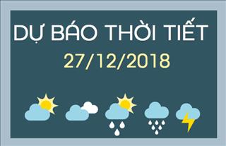 Dự báo thời tiết hôm nay 27/12: Từ đêm mai, miền Bắc chuyển rét đậm, vùng núi rét hại và xuất hiện mưa tuyết, băng giá