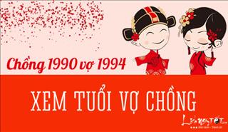 Xem hợp tuổi chồng CANH NGỌ 1990 vợ GIÁP TUẤT 1994