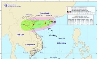 Bão số 4 năm 2018 đang hướng vào Hải Phòng, giật cấp 11