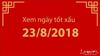 Xem ngày tốt xấu, giờ hoàng đạo Thứ Năm ngày 23/8/2018 - Lịch âm 13/7/2018