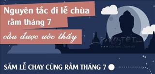 Infographic: Nguyên tắc, trình tự đi lễ chùa Rằm tháng 7 để cầu được ước thấy
