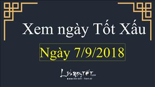 Xem ngày tốt xấu hôm nay thứ 6 ngày 7/9/2018 - Lịch âm 28/7/2018