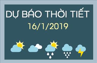 Dự báo thời tiết 16/1: Gió mùa Đông Bắc ảnh hưởng đến Bắc Bộ khiến nhiệt độ giảm mạnh, vùng núi dưới 5 độ C