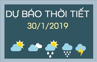 Dự báo thời tiết 30/1: Thời tiết cả nước tạnh ráo, có nắng vào ban ngày