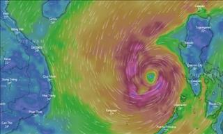 Bão số 6 xoay hướng chóng mặt, giật cấp 13-14 tiến về Nam Trung Bộ