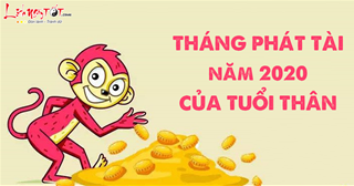 Tháng phát tài 2020 cho tuổi Thân tiền vàng vô khối, xả láng tiêu xài