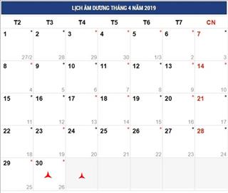 Lịch nghỉ Giỗ tổ Hùng vương và 30/4-1/5 năm 2019: Tổng số ngày nghỉ lên đến 8 ngày