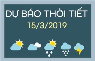 Dự báo thời tiết 15/3: Miền Bắc có mưa rào và dông rải rác do ảnh hưởng của không khí lạnh