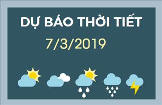 Dự báo thời tiết 7/3: Không khí lạnh gây mưa dông ở miền Bắc và miền Trung