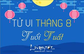 Tử vi tháng 8/2019 tuổi Tuất âm lịch: Tình duyên tan vỡ, mỗi người một ngả