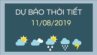 Dự báo thời tiết 11/8: Bắc Bộ và Trung Bộ chiều tối và đêm có mưa rào và dông vài nơi, ngày nắng