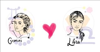 Tình yêu nữ Thiên Bình nam Song Tử: Ma lực hấp dẫn khó chối từ