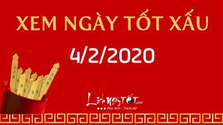 Xem ngày tốt xấu hôm nay Thứ 3 ngày 4/2/2020 - Lịch âm 11/1/2020