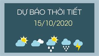 Dự báo thời tiết 15/10/2020: Trung Bộ mưa dông tiếp diễn