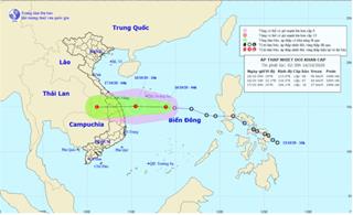 Tin áp thấp nhiệt đới khẩn cấp: Áp thấp đang hướng về Đà Nẵng - Khánh Hòa