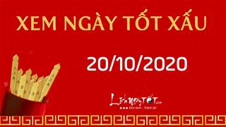Xem ngày tốt xấu 20/10/2020 - Âm lịch hôm nay 4/9 năm Canh Tý