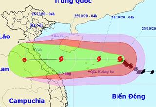 Bão số 8 sẽ suy yếu trước khi vào miền Trung