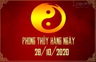 Xem phong thủy hàng ngày Thứ 4 ngày 28/10/2020: Nhị Hắc có tiền