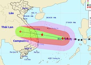 Bão số 9 đang ở cường độ rất mạnh, lao nhanh về Đà Nẵng - Phú Yên