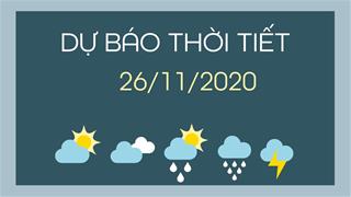 Dự báo thời tiết ngày mai 26/11/2020: Hà Nội ngày nắng, Đà Nẵng mưa dông rải rác