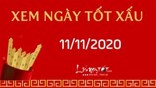 Xem ngày tốt xấu 11/11/2020 - Âm lịch hôm nay 26/9 năm Canh Tý