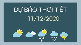 Dự báo thời tiết ngày mai 11/12/2020: Trung Bộ có mưa rào và dông rải rác