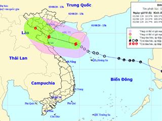 Tin bão giật cấp 10 hướng vào Bắc Trung Bộ và đồng bằng Bắc Bộ