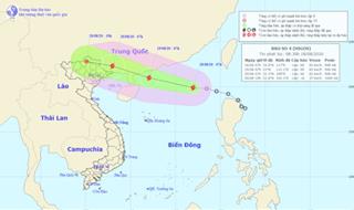 Áp thấp nhiệt đới mạnh lên thãnh bão số 4 tên gọi Higos, giật cấp 11