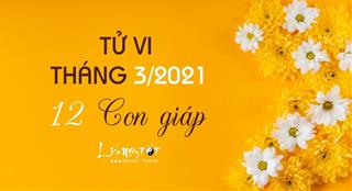 Tử vi tháng 3/2021 của 12 con giáp âm lịch: Vận trình hung cát ra sao?