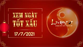 Xem ngày tốt xấu 17/7/2021 - Âm lịch hôm nay 8/6 năm Tân Sửu