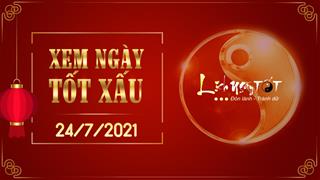 Xem ngày tốt xấu 24/7/2021 - Âm lịch hôm nay 15/6 năm Tân Sửu