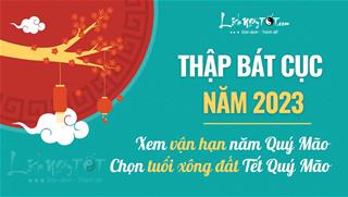 Thập Bát cục năm 2023: Ứng dụng xem vận hạn và tuổi xông nhà Tết Quý Mão
