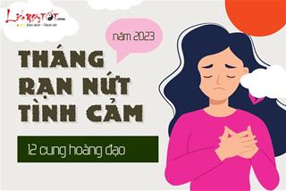 Cảnh báo tháng rạn nứt tình cảm năm 2023, 12 cung hoàng đạo cần hết sức đề phòng
