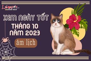 Xem ngày tốt xấu tháng 10 năm 2023, chọn ngày phù hợp tiến hành đại sự