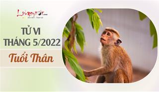 Tử vi tháng 5/2022 tuổi Thân âm lịch: Tinh thần uể oải, khó đạt thành công