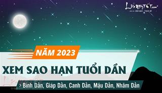 Sao hạn tuổi Dần năm 2023 cho tất cả các tuổi Bính Dần, Giáp Dần, Canh Dần, Mậu Dần và Nhâm Dần