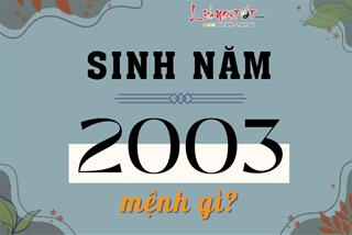 Sinh năm 2003 mệnh gì, tuổi con gì, ở nhà hướng nào vượng, hợp tác làm ăn tuổi nào dễ thành công?