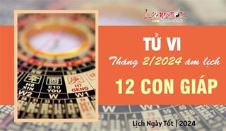 Tử vi tháng 2/2024 của 12 con giáp âm lịch: Tháng mới ai tăng trưởng mạnh, ai sóng gió phủ đầu?