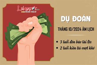 Dự đoán tháng 10/2024 âm lịch: 3 tuổi đón BÃO tài lộc, càng về cuối năm càng GIÀU phúc báo – 2 tuổi cần kiên trì vượt KHÓ